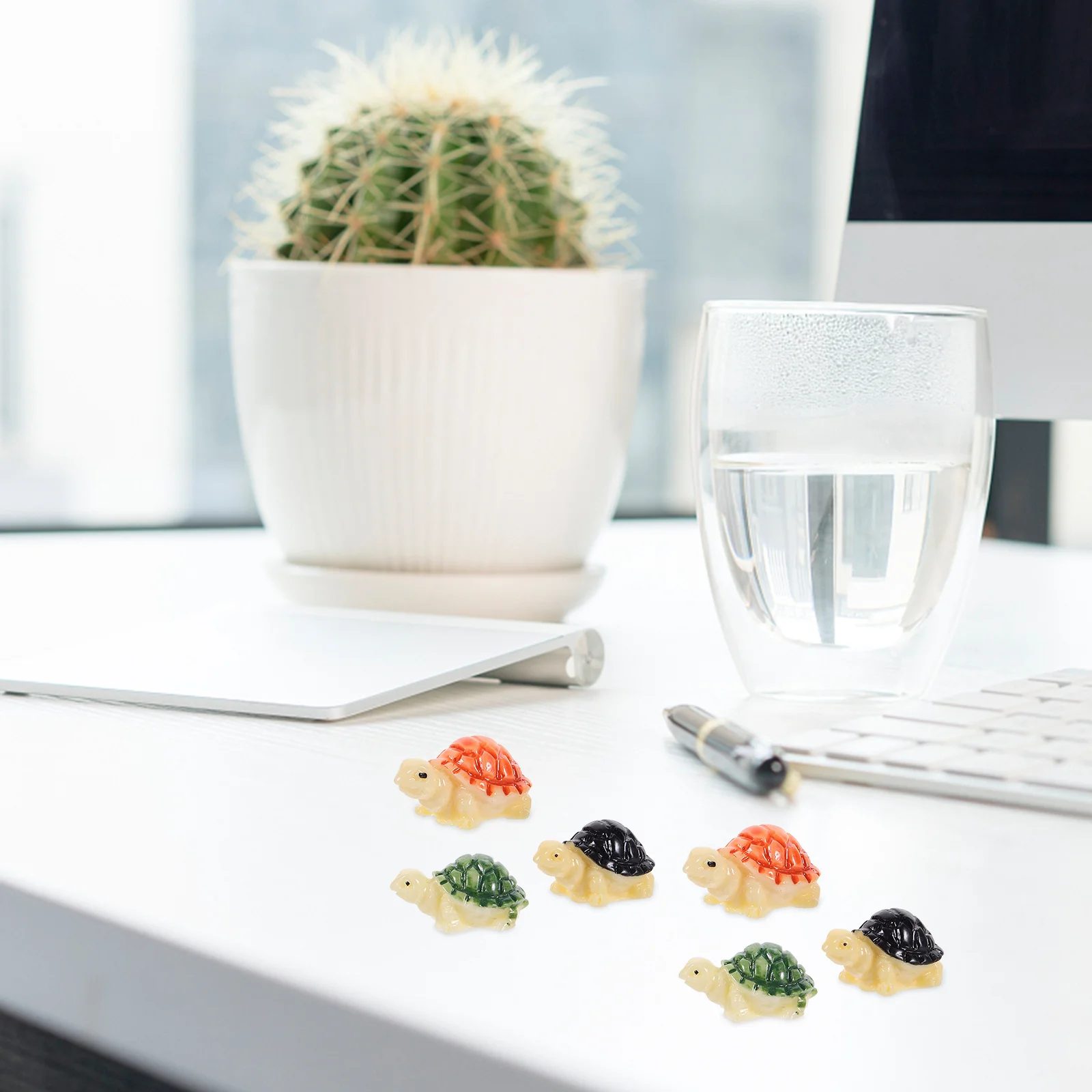 

15Pcs Ocean Animal Ornament Resin Turtle Decor for Micro Landscape Fish Tank Bonsai Vivid Small Turtle Decoration Set