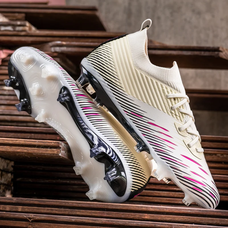 

New Men Soccer Shoes Match Football Boots Non-Slip Outdoor High Ankle Sports Shoes Ultralight High-quality Futsal Non-Slip