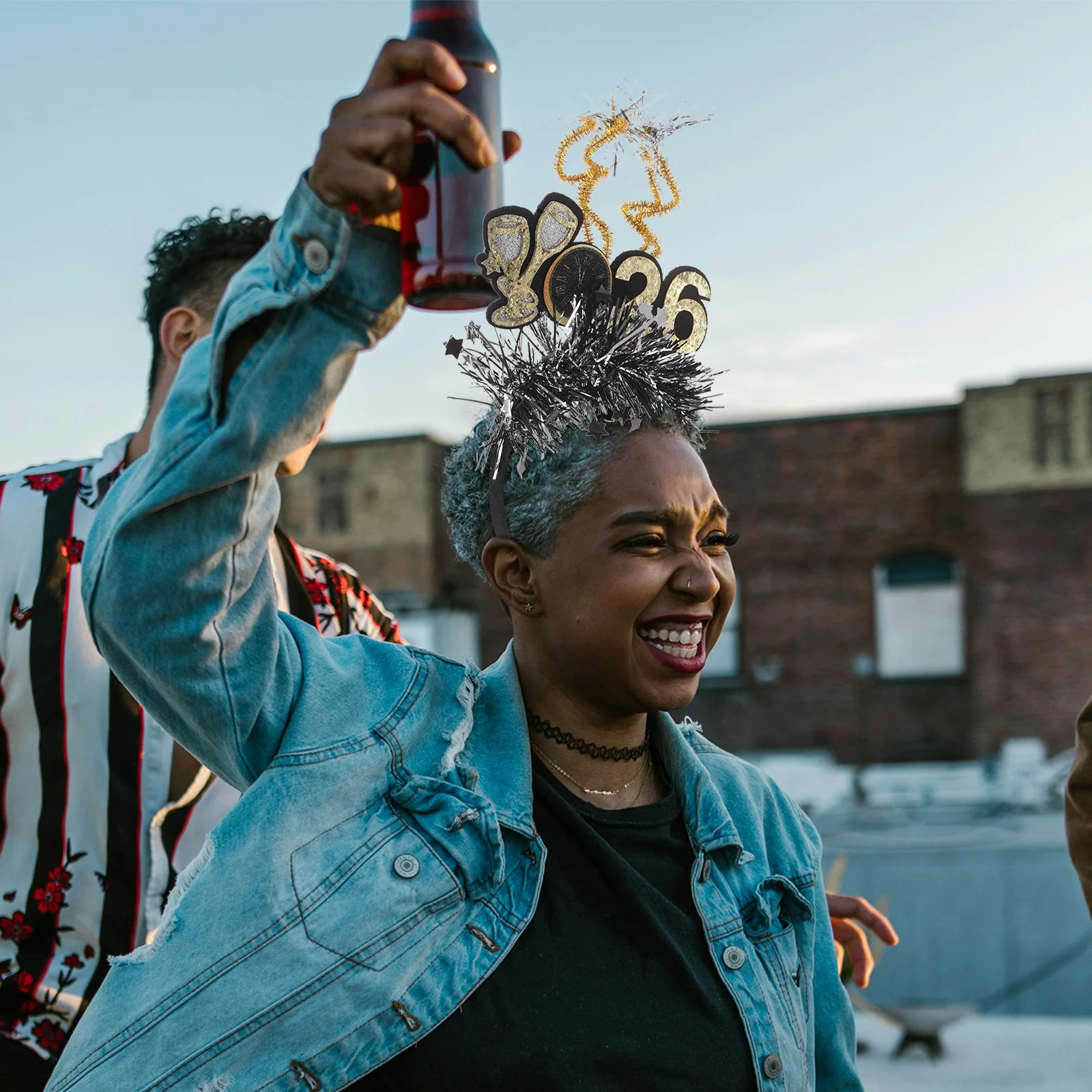 

3Pcs New Year Headband Sparkling Star Design Hairbands Party Accessories 2026 New Years Eve Festival Supplies Festive Headband