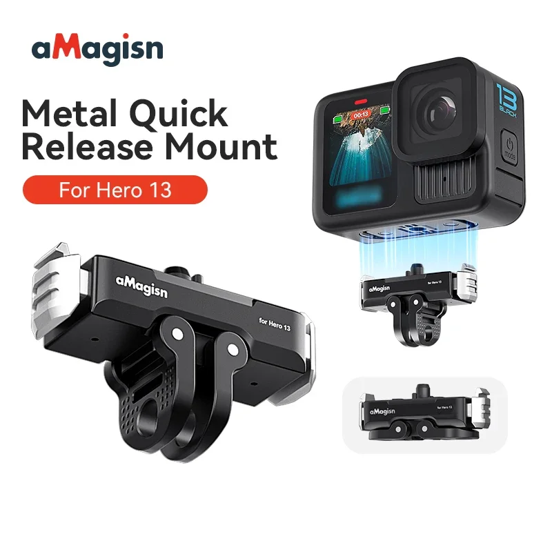 

Metal Magnetic Quick Release Base for GoPro Hero13 Action Camera Mount Adapter Accessories With 1/4 Screw