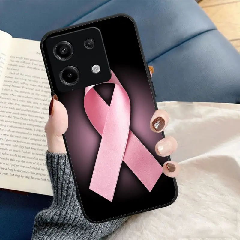 Girly Breast Cancer pink Ribbon Phone Cover For Xiaomi Redmi Note13pro note12pro 11pro 10pro 9pro 8pro 9s 8T K40 12C 10C 9 Case