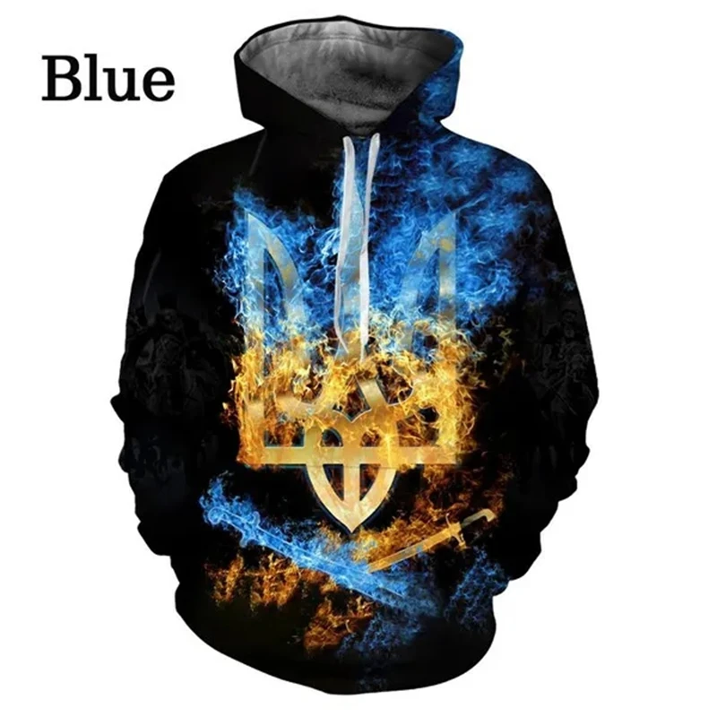 I Love Ukrainian 3d Print Hoodie For Men Clothing Ukrainian Patriotic Theme Fashion Statement Unisex Hooded Graphic Hoodies Tops