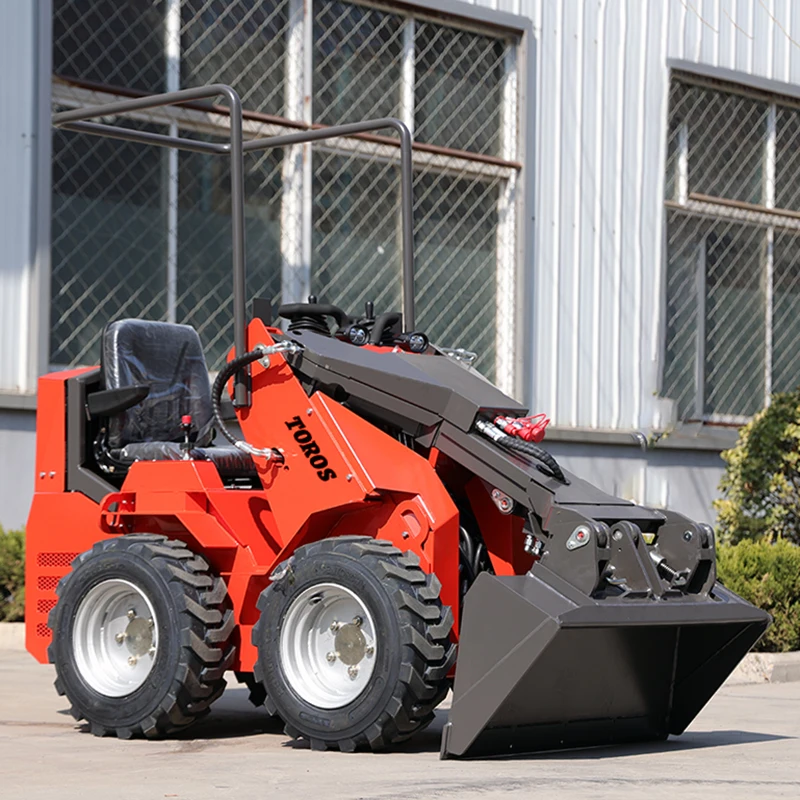 Fabrieksverkoop Skid Stuur Lader Kleine Landbouw Aanpasbare Mini Front-End Compact Wiellader Hoge Kwaliteit Skid Stuur Loader