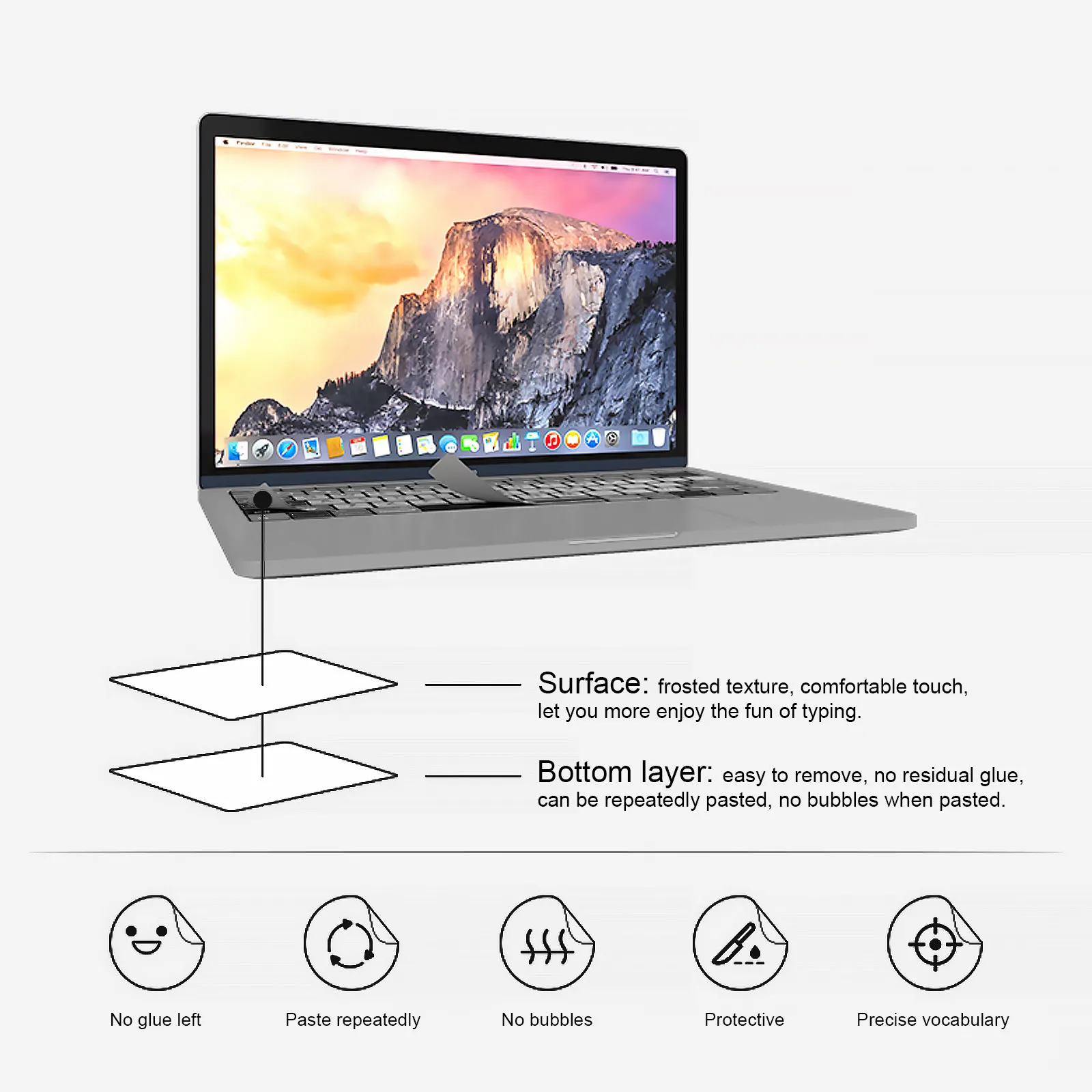 10Pcs Universal Keyboard Stickers Multi-Language PVC Convenient Replacement Skin Keyboard Protector Computer Students Gift
