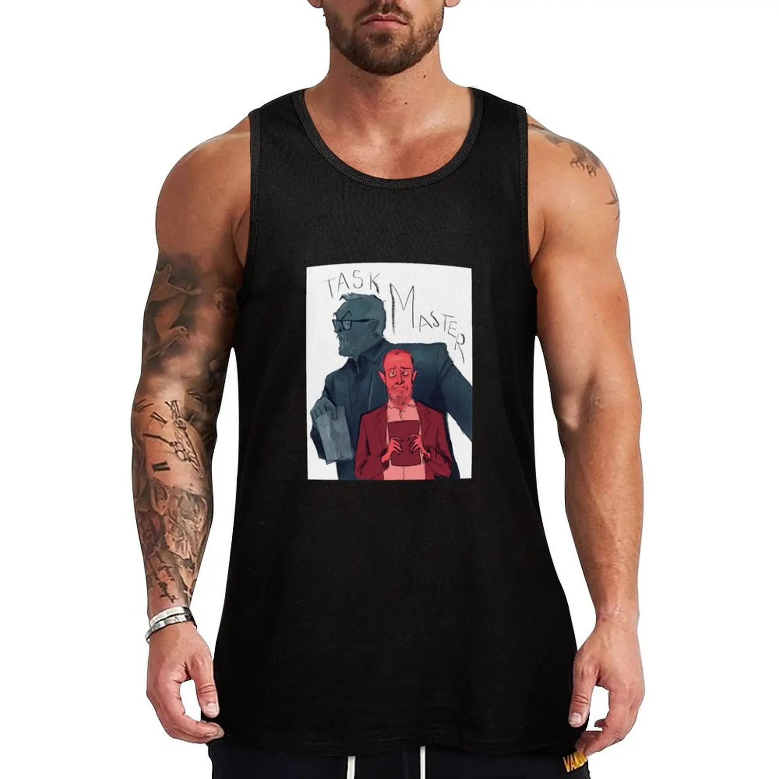 Taskmaster Tank Top Basic Sleeveless Casual Tee Solid Lightweight Top