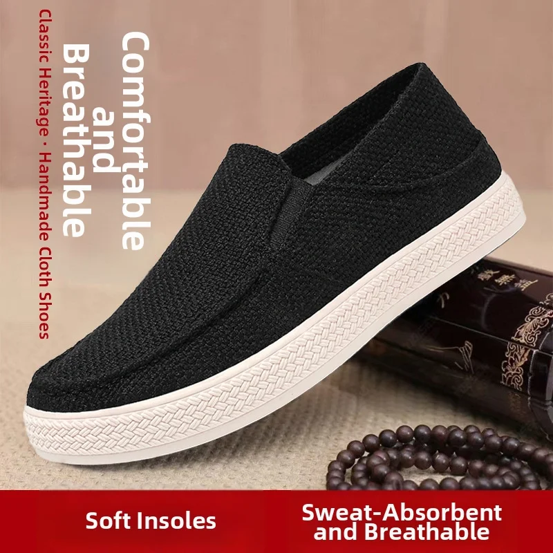 Summer Men Backless Loafers Mule Shoes Breathable Slip On Casual Flats Lightweight Non Slip Half Slippers Outdoor Walking Shoes