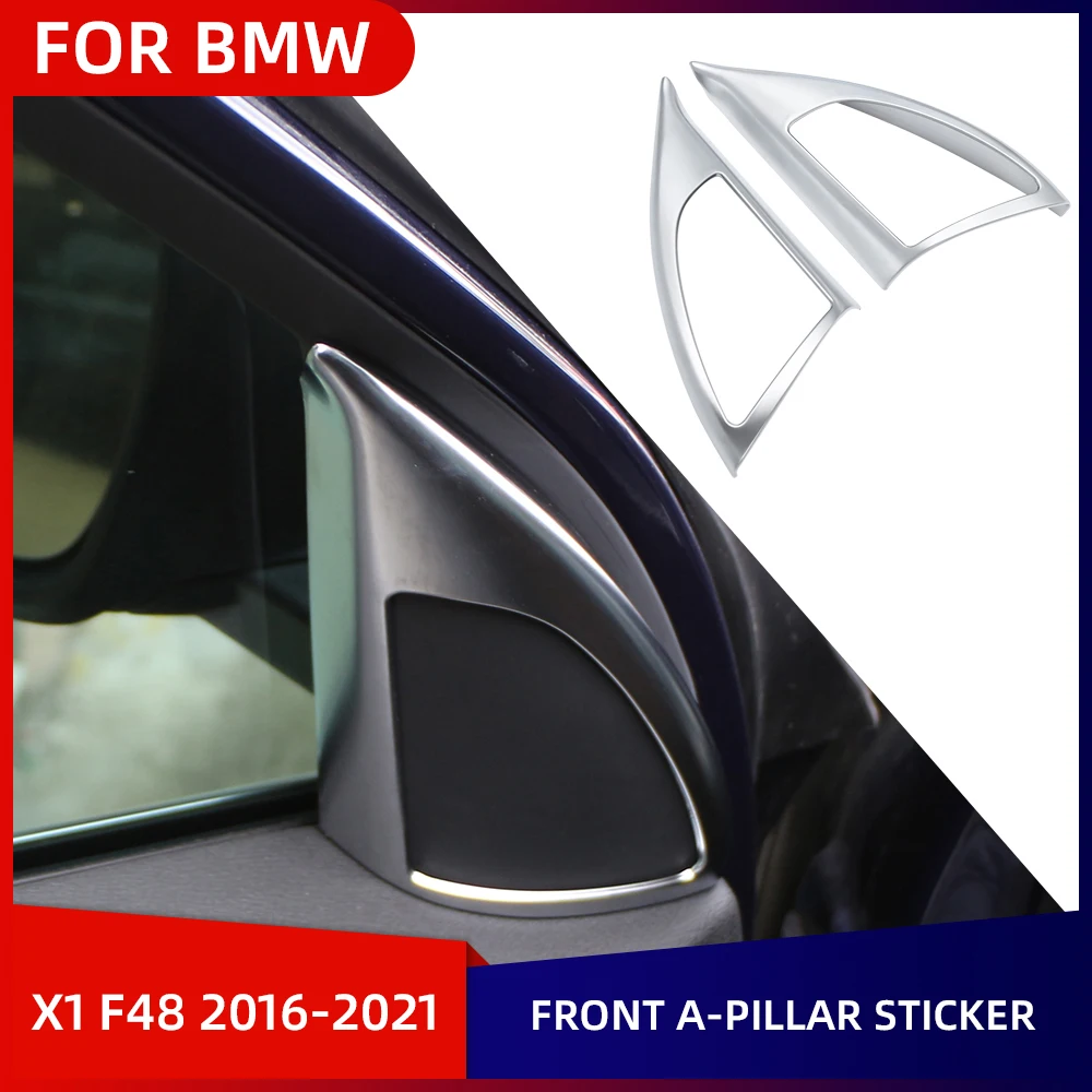 

For BMW X1 F48 2016-2021 X2 F39 Car Door A Pillar Stereo Audio Speaker Frame Decoration Cover Trim Interior Accessories Sticker