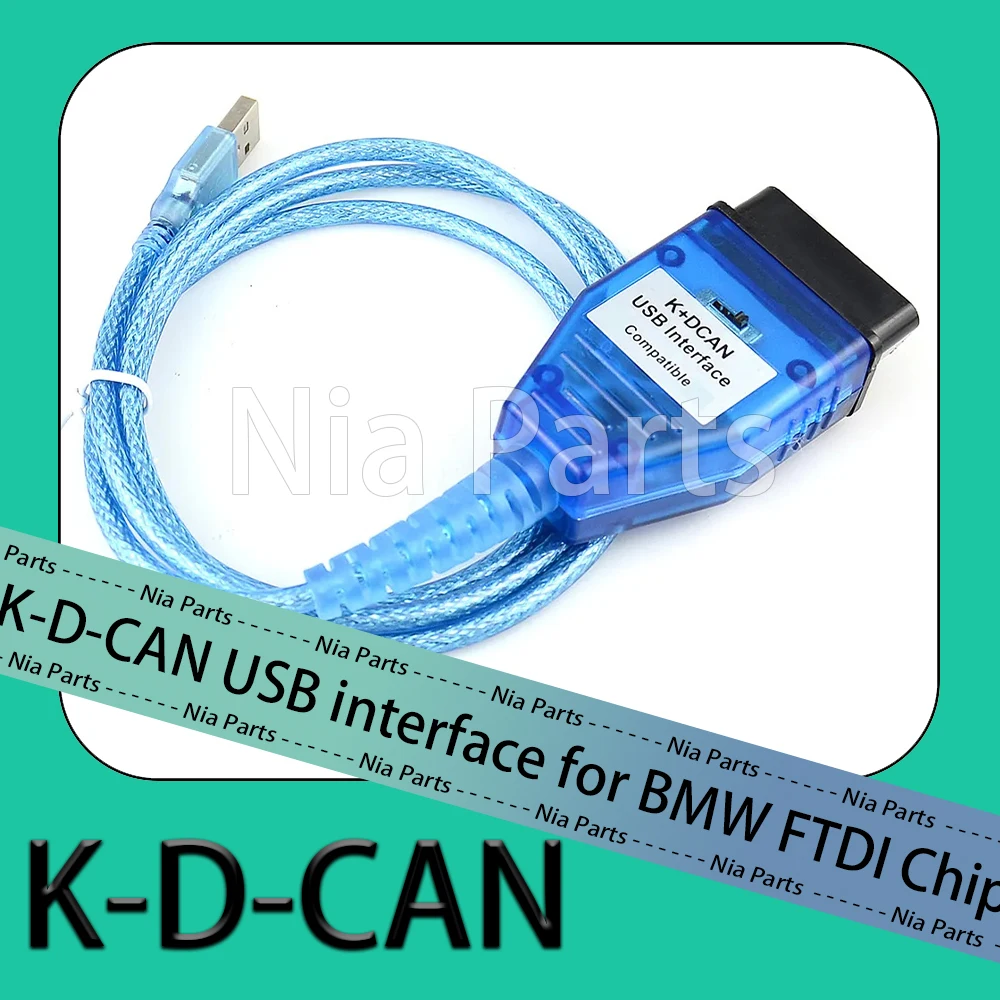 KDCAN For B-MW Switch scanner automotriz Cable K D CAN USB interface for B-MW FTDI Chip OBD2 Diagnostic Scanner FT232RL Ediabas