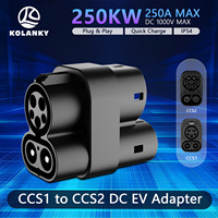 Kolanky 250KW 250A CCS1 to CCS2 EV Charger Adapter DC CCS1 charger to CCS2 Fast EV charging adapter