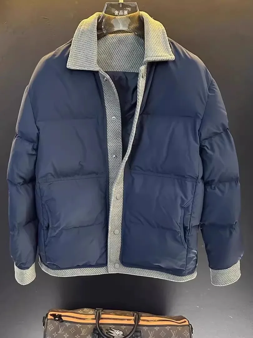 

Теплая хлопковая куртка с воротником-стойкой, модная универсальная зимняя верхняя одежда для молодежи, повседневное длинное пальто