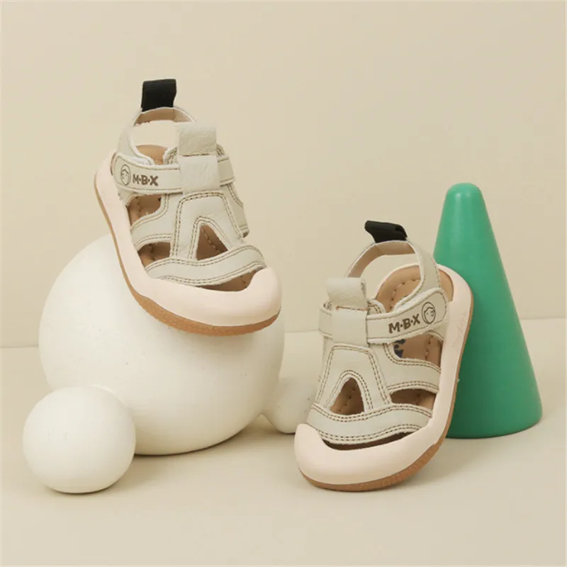 2023 New Summer Baby Sandals For Boys Closed Toe Breathable Kids Sport Shoes Soft Sole Non-slip Toddler Boys Sandals Beach