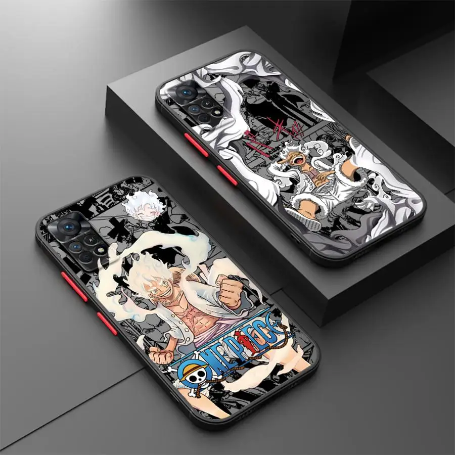 Funda trasera de teléfono para Xiaomi Redmi Note 10S 9S 11S 13 14 12 Pro Plus 8 9 10 11 Pro 7 12s 8T O-One Piece Luffy 5 Gear