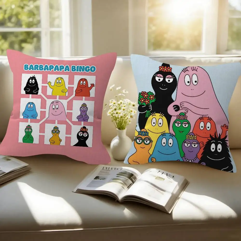 Cartoon Barbapapa CUTE   Maple Design Cushion Cover Happy Autumn Harvest decor Holiday Decorati Pillow Cover