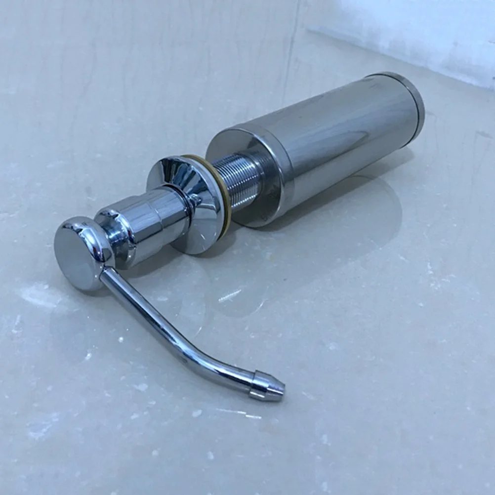 موزع صابون من الفولاذ المقاوم للصدأ 304، لمسة نهائية مصقولة لحوض المطبخ، كونترتوب، صابون سائل، شامبو، جل استحمام يدوي