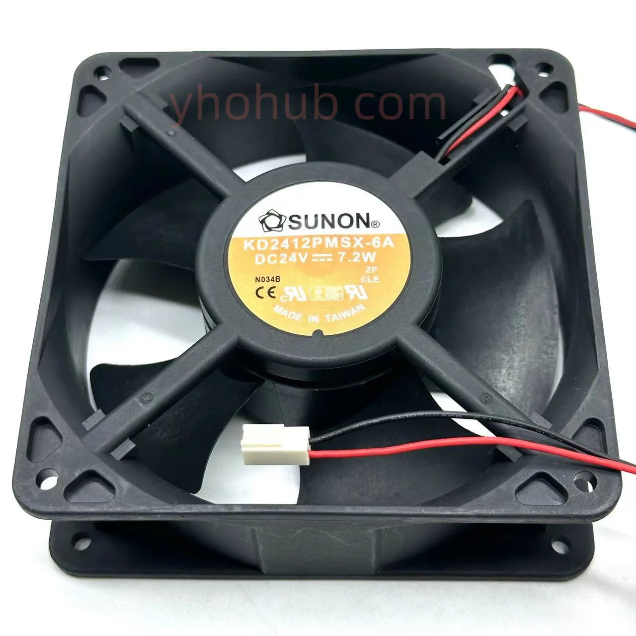 

SUNON KD2412PMSX-6A DC 24V 7.2W 120x120x38mm 2-wire Server Cooling Fan