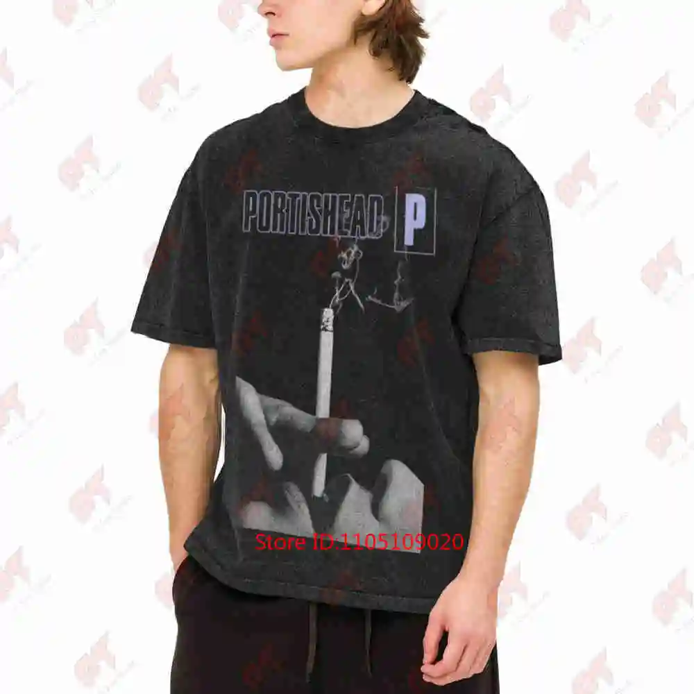 Portishead Band Geometric Music Design Vintage Washed Tee Pure Cotton T-Shirt