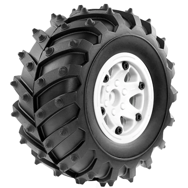 ABHU 4 قطعة 128 مللي متر 1/10-الوحش Beadlock عجلة حافة المطاط الإطارات مجموعة ل 1/10 RC الزاحف سيارة TRX4 D90 D110 محوري SCX10