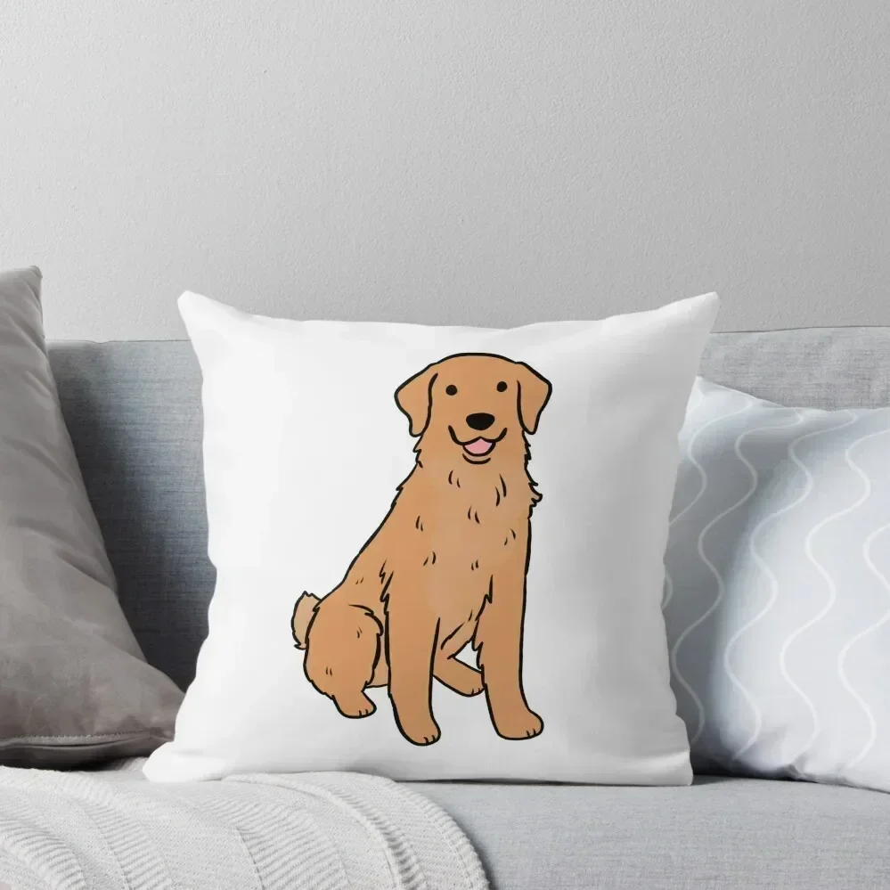 

Cute dark golden Retriever dog illustration Throw Pillow Cusions Cover Decorative Cushions For Luxury Sofa pillow