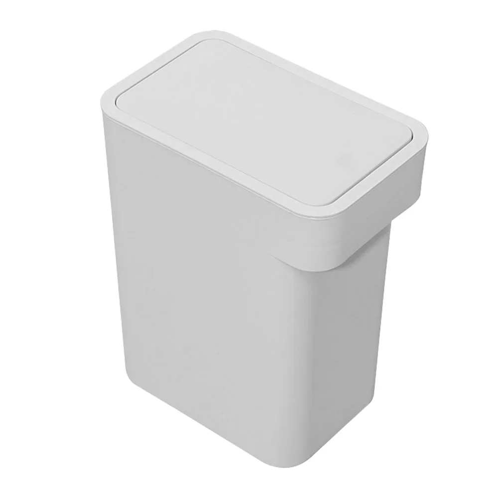 Plastikowy kosz na śmieci z hermetyczną pokrywą, bezzapachowy pojemnik na odpady do użytku domowego, do kuchni, sypialni, łazienki, z mechanizmem wciskowym.