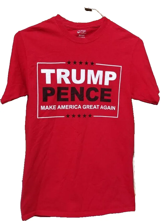 Trump Pence Red T-Shirt Size Small Republican Political Keepsake Collectible