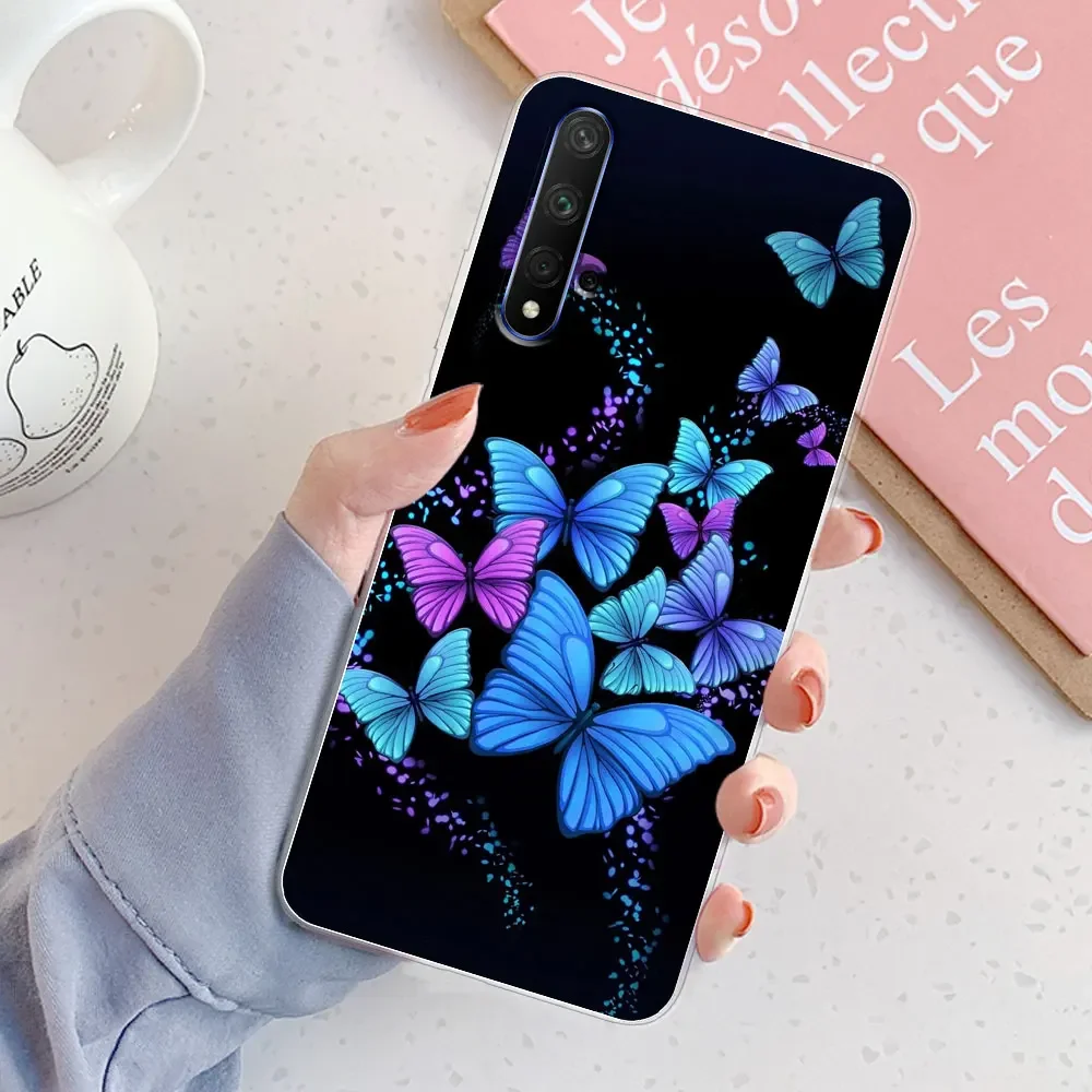 For Huawei Honor 20 Case Cover Nova 5T 6.26 Inch Chic Girl Marble Silicone Clear Phone Case For Honor 20 Protective Bumper Funda