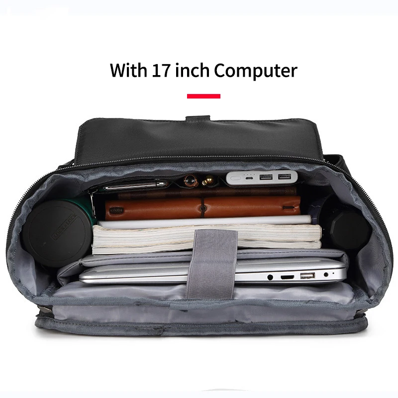 Men's New Waterproof 17 inch Computer USB Charging Backpack Travel Luggage School Bag Large Capacity Mochila Backpack