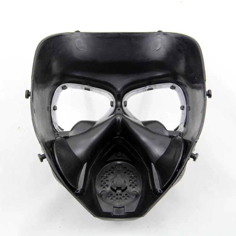 Máscara facial táctica M04 para Airsoft BB Gun CS, disfraz de Cosplay, Máscara protectora de Gas de cara completa, correa ajustable de calavera