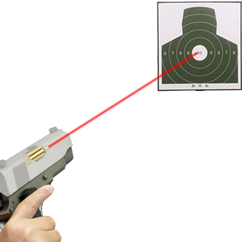 Taktyczny 9mm .223 45ACP 7.62 kalibru czerwona kropka laserowy celownik kalibracyjny mosiężny pocisk do strzelby karabinu snajperskiego Airsoft