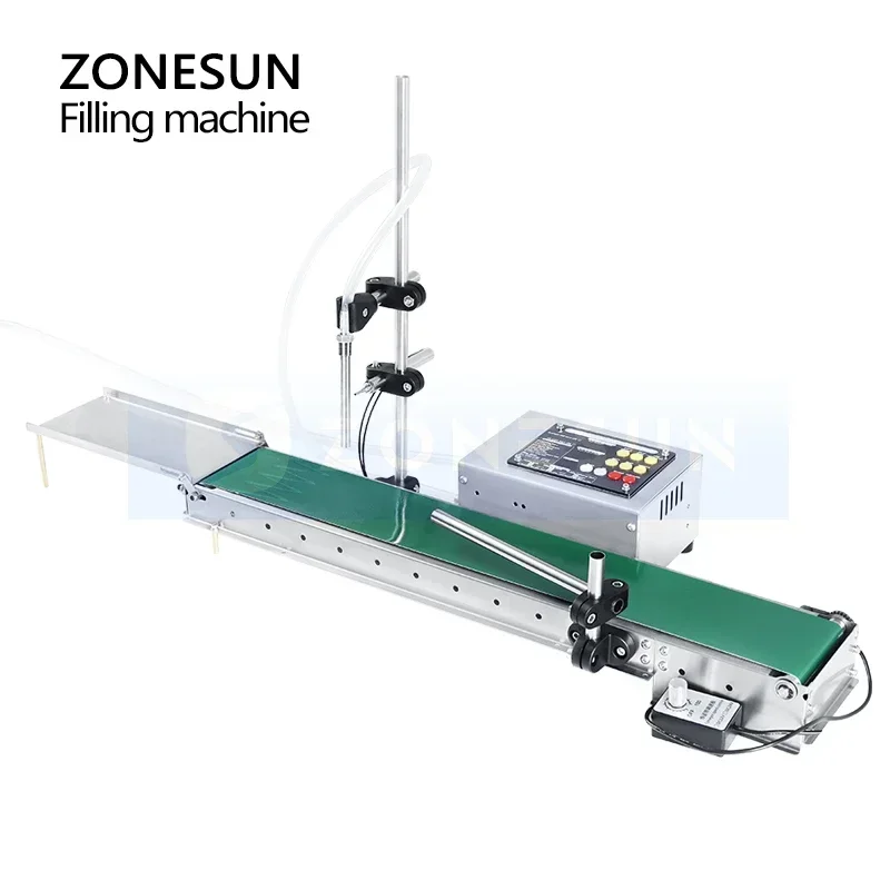 ZONESUN Automatic Single Head Liquid Filling Machine With Conveyor Perfume Oil Bottle Water filler ZS-DPYT1500 / ZS-DPYT3000