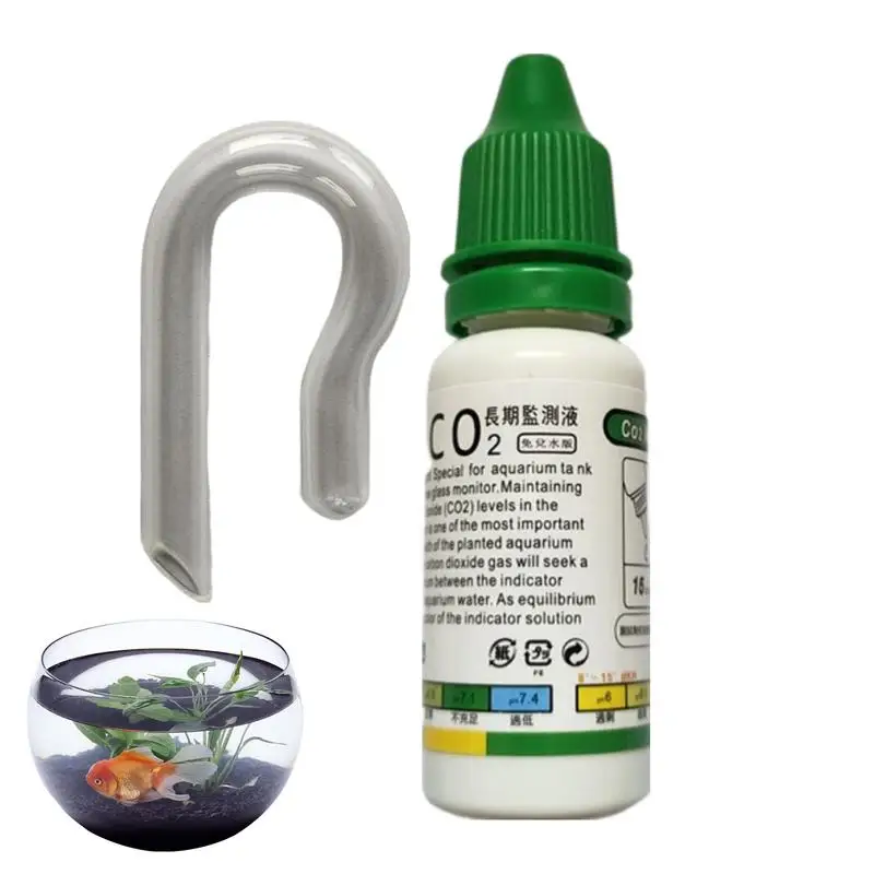 Co2 Glass Drop Checker Kit Co2 Drop Glass Checker Aquatic Co2 Checker Transparent Aquarium Co2 Kit For Planted Fish Tank