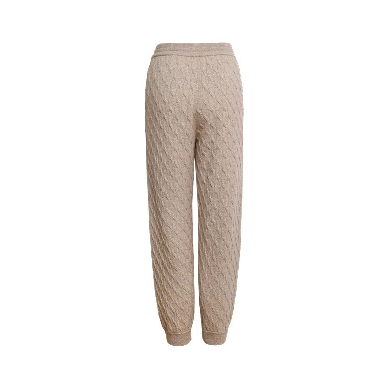 BC-401 In Stock Elastic Waist Drawstring 12Gg 100% Cashmere Women\'s Pants & Trousers Women\'s Clothing