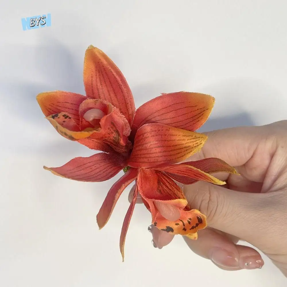 

Flower Simulation Flower Hair Clip Bohemia Barrettes Orchid Duckbill Clip Wedding Headdress Ponytail Clip Korean Style Hairpins