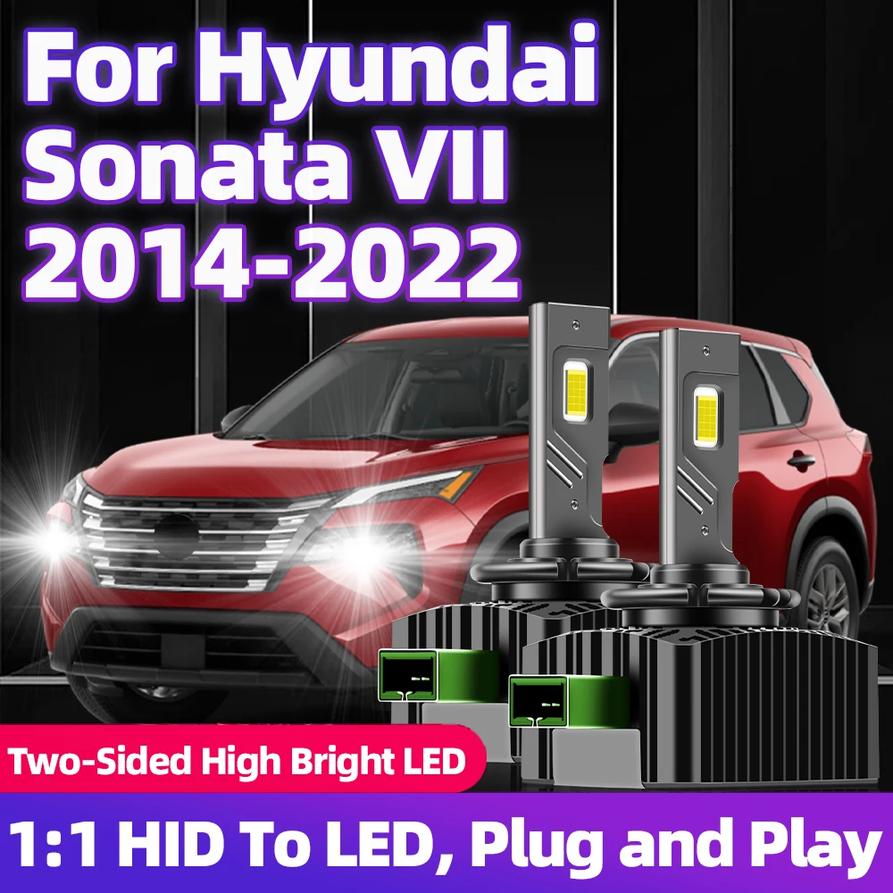 Led Canbus Lamps 6000K Headlights Bulbs D3S Plug and Play 110W 30000LM For Hyundai Sonata VII 2014 2015 2016 2017 2018 2019-2022