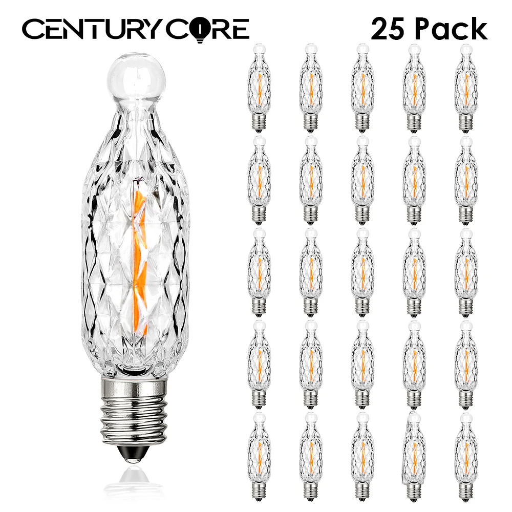 Ampoule LED en Plastique E12 110V 220V, Petite Lampe de Cour, 1W, Vintage, Rétro, Blanc Chaud, Rétro, Décoration du Nouvel An, Lumière de Noël