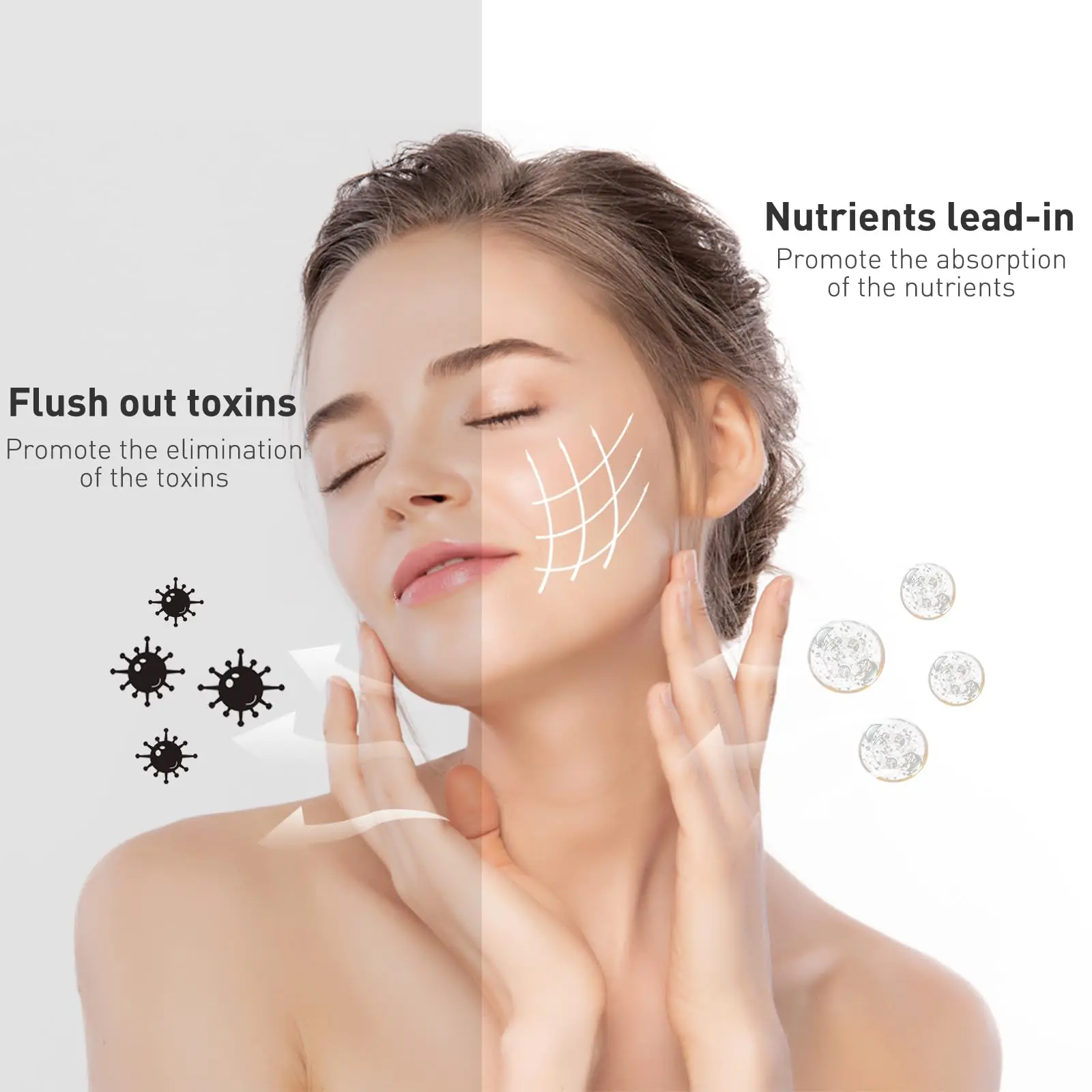 EMS Collo Face Lifter Collo Face Lifting Massaggiatore Dispositivo per stringere la pelle Led Photon Therapy Antirughe Doppio mento di rimozione