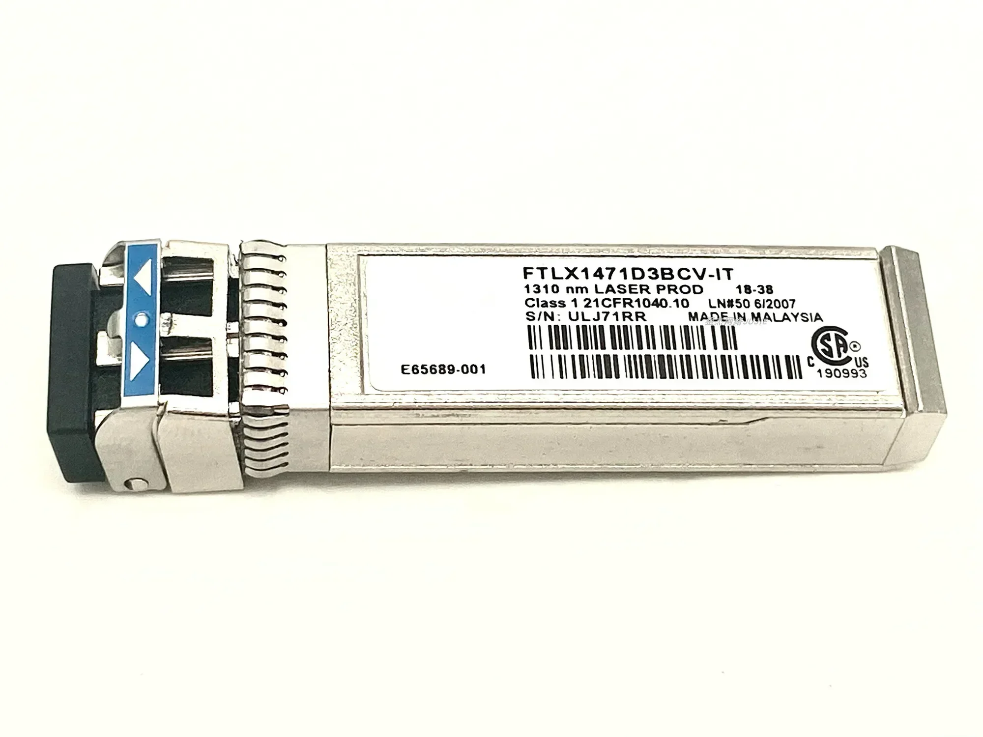 

Original New 10g SFP Single Mode/FTLX1471D3BCV-IT/E65689-001/E10GSFPLR/SFP 10G 10KM 1310nm/10g Fiber Optical Network Card Module