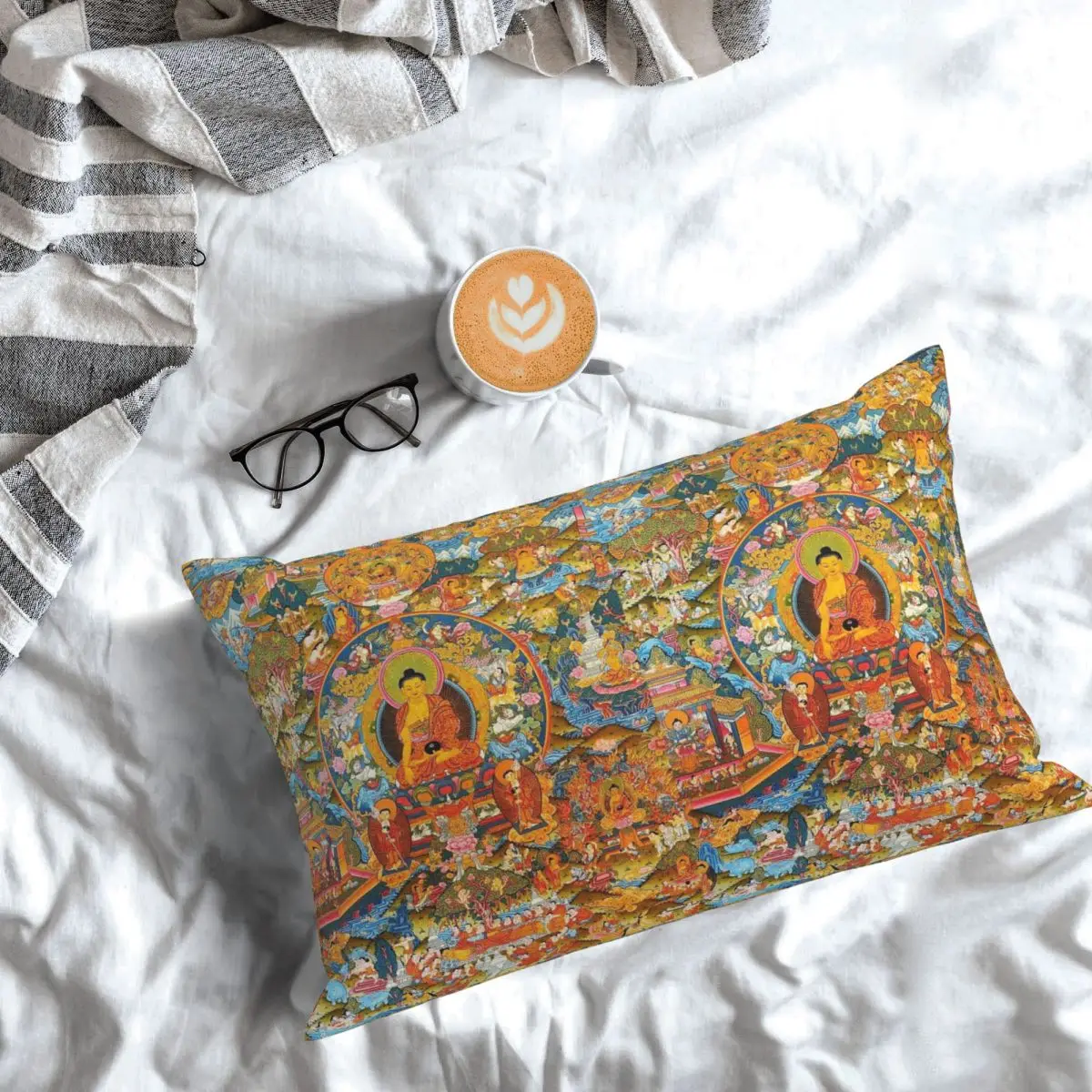 Tantric Buddhist Deity Buddhism God Buddha Rectangle Pillowcase Cushion Cover Decor Bedroom Bed Home Comfort Throw Pillow