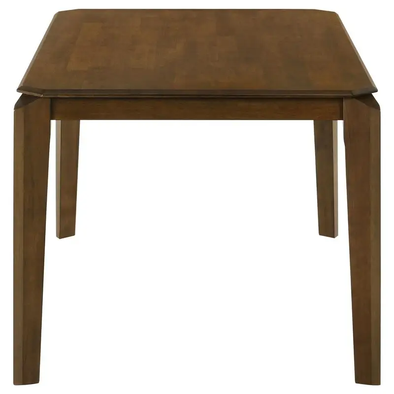 طاولة طعام مستطيلة باللون البني الداكن، تصميم حديث، هيكل قوي، مثالية للاستخدام المنزلي أو المكتبي، مقاعد تتسع لـ 6-8 أشخاص #4