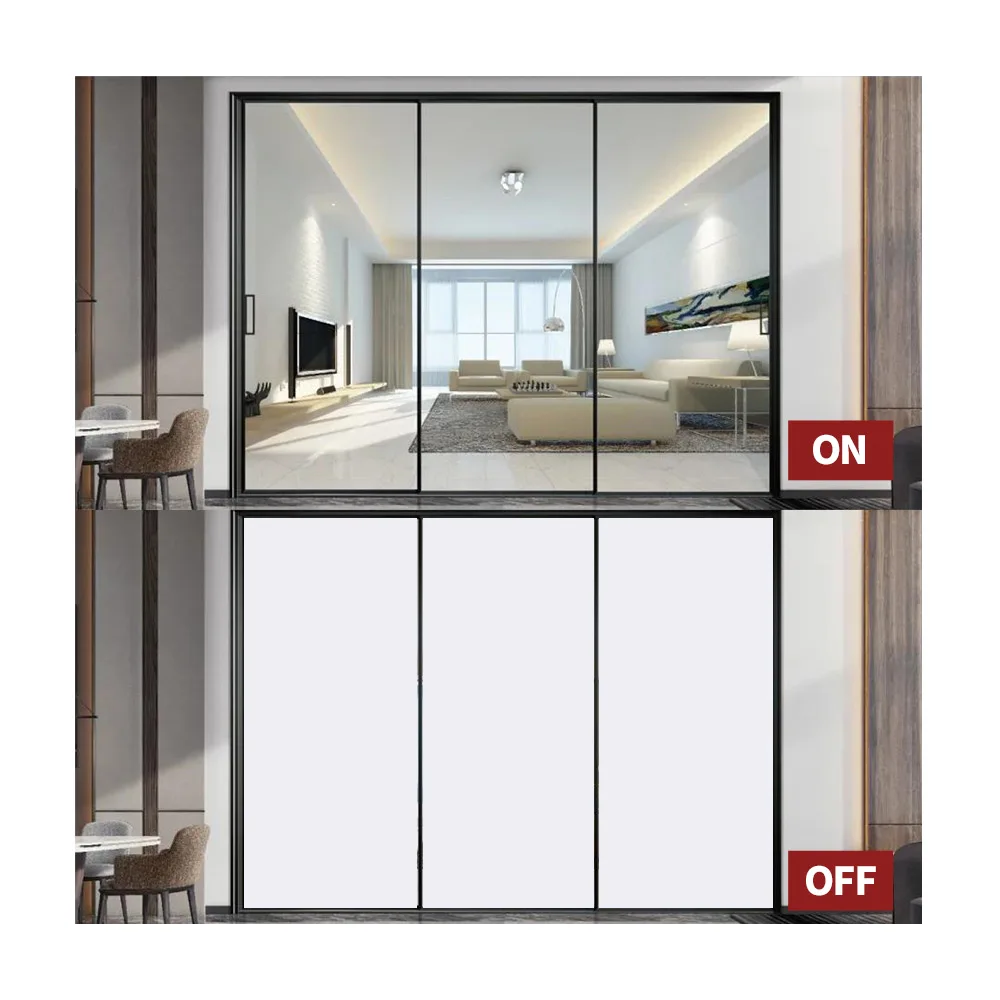 

Настраиваемая умная стеклянная пленка, переключаемая стеклянная декоративная пленка, умная пленка для ванной комнаты для окон и дверей 10x16 см