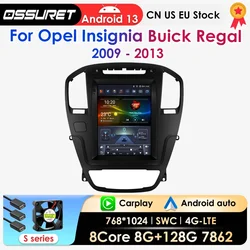 Android 13カーラジオ,メディアプレーヤー,ステレオ,垂直画面,2DIN,Opel Insignia Buick regal 2009-2013, 9.7インチ,7862