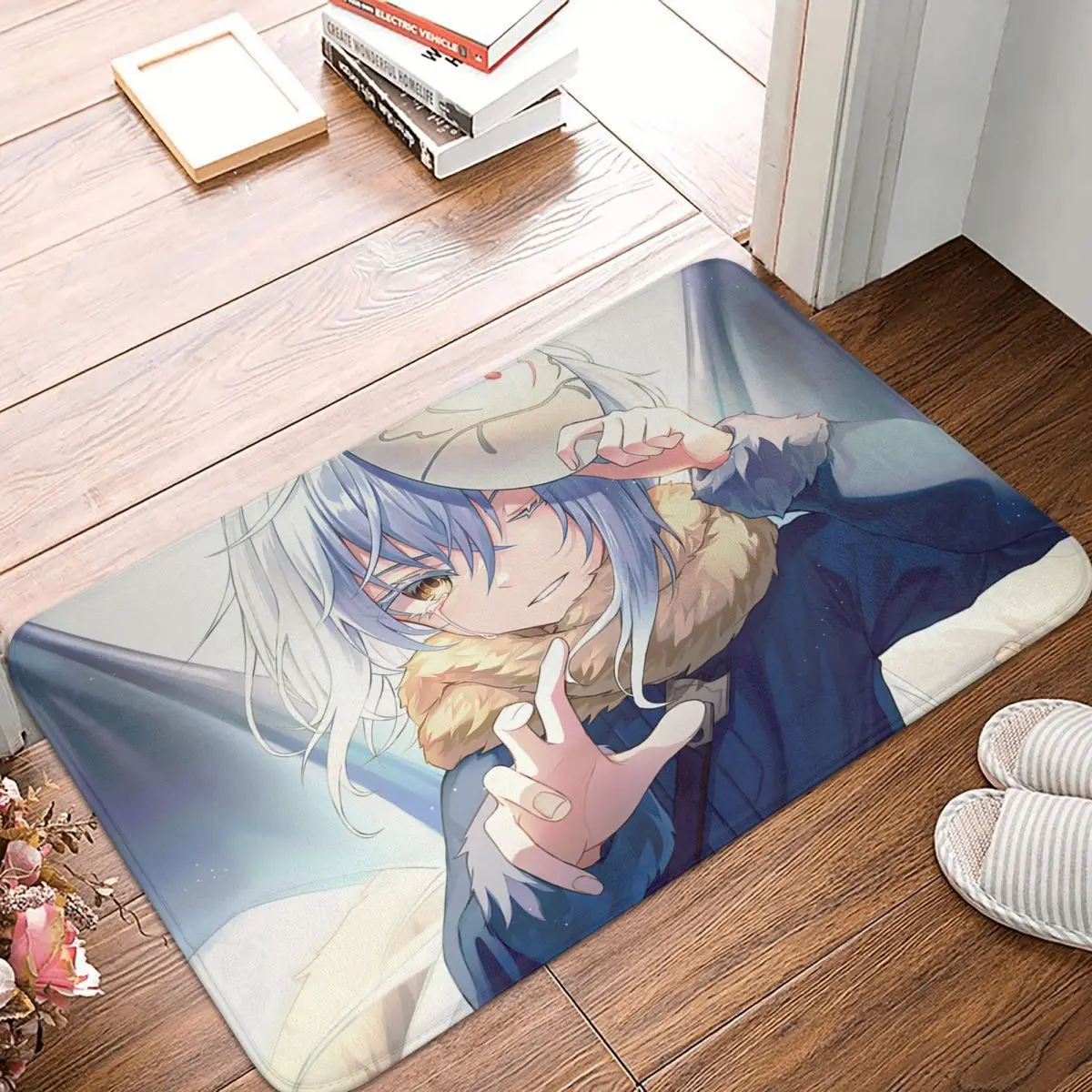 That Time I Got Reincarnated As A Slime Anime Kitchen Carpet Rimuru Tears Flannel Mat Entrance Door Doormat Floor Decor Rug