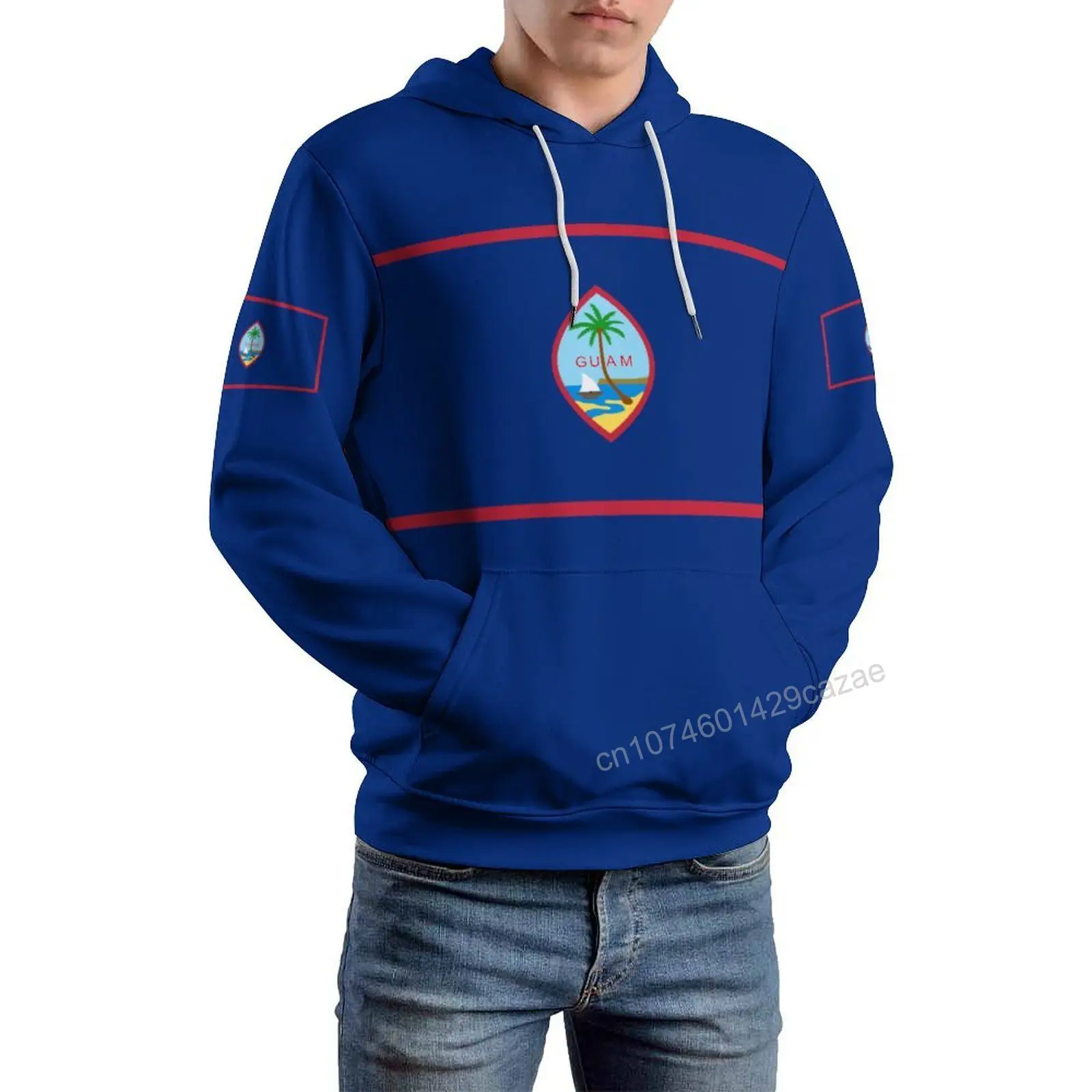 

Guam Country Flag 3D Hoodie Polyester Cool Men Women Harajuku Sweatshirt Unisex Casual Pullover Hoodies