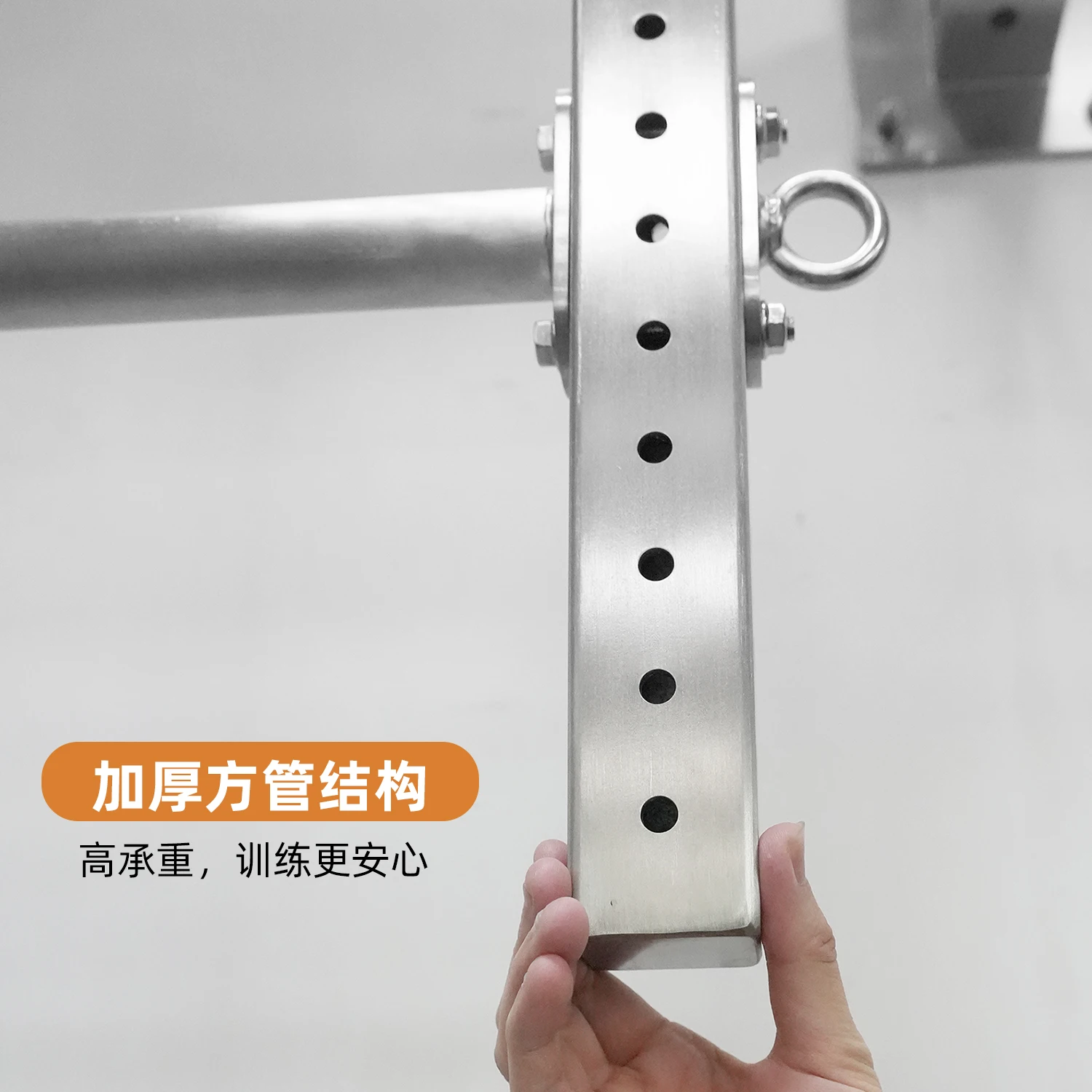 Pull Up Device 304 Stainless Steel Ceiling Mount Height Adjustable Single Pole for Home Indoor Strength Training Body Building