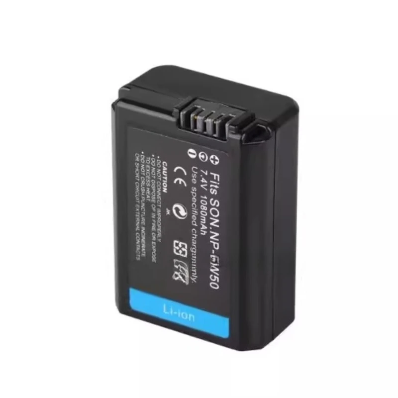 NP-FW50 camera battery, charger for Sony NEX-5T/5R/5N/5C/6/7/F3 A76300 a6000 a5100 a7 SLR camera 7.4V 1080mAh