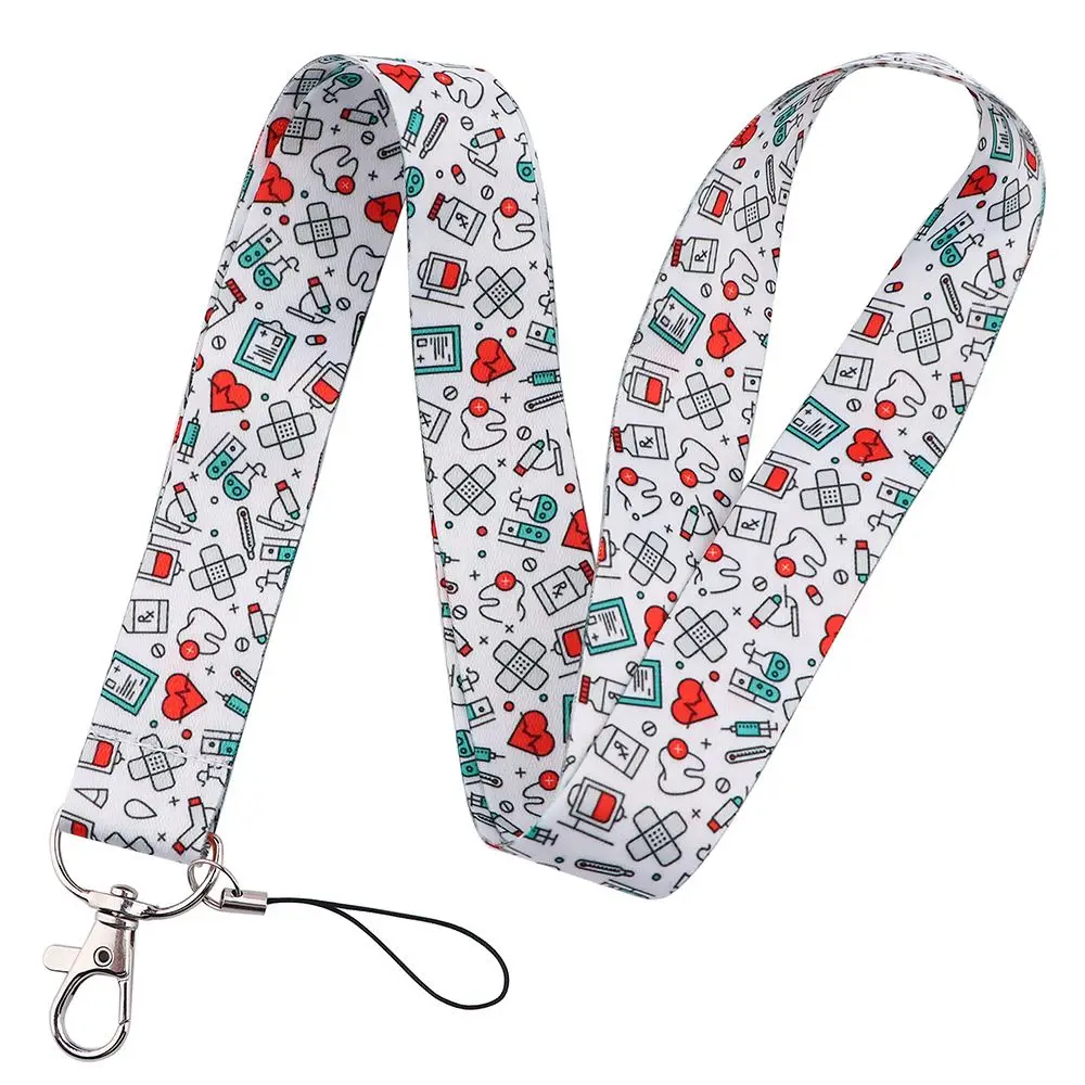 Hospital Supplies Doctor Phone Rope Keychain Hang Rope Doctors ID Card Hang Rope Mobile Phone Strap Neck Straps Nurse Lanyard
