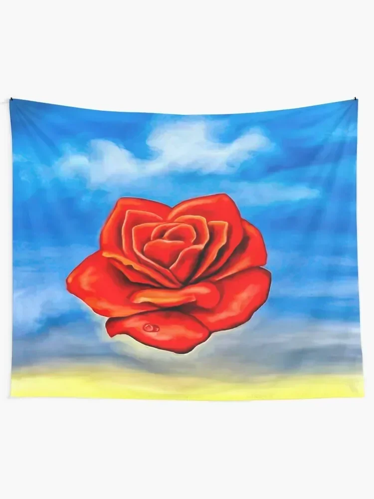 The Meditative Rose-Salvador Dali Tapestry Room Decor Korean Style Carpet On The Wall Tapestry