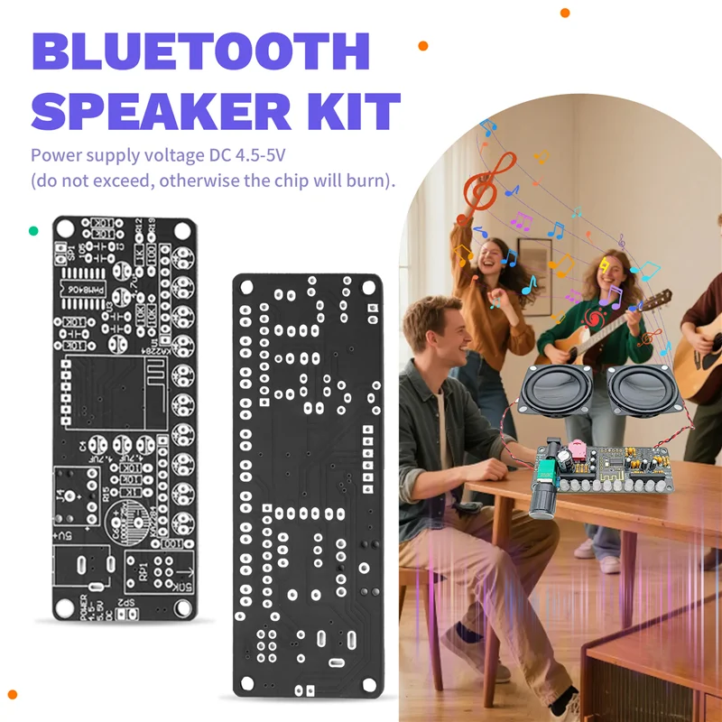 Exquisite-PAM8406 DIY Bluetooth-luidsprekerset Elektronische versterker Soldeerproject USB Stereo Home Speaker Kit