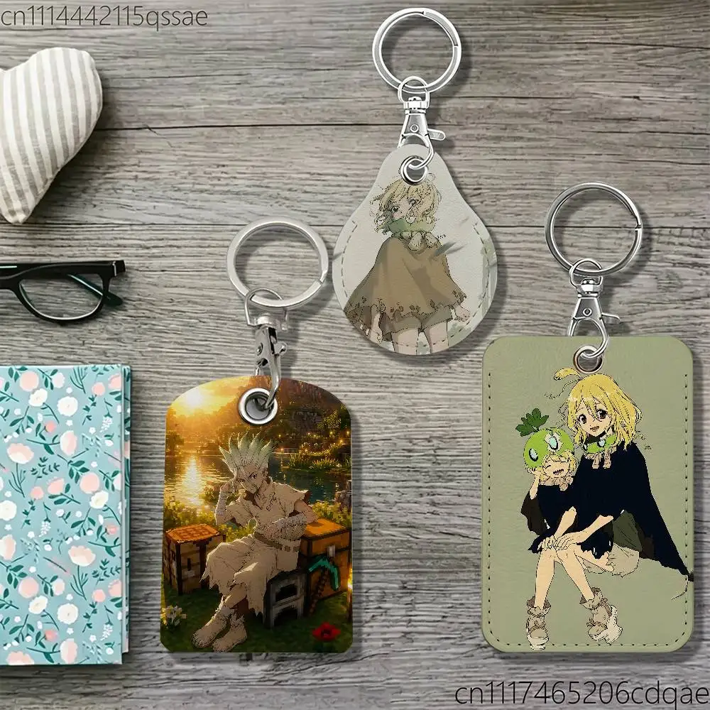 Anime D-Dr Stone For AirTag Case Card Sleeve Holder ID Credit Bank Access Keychain For Air Tag Shell