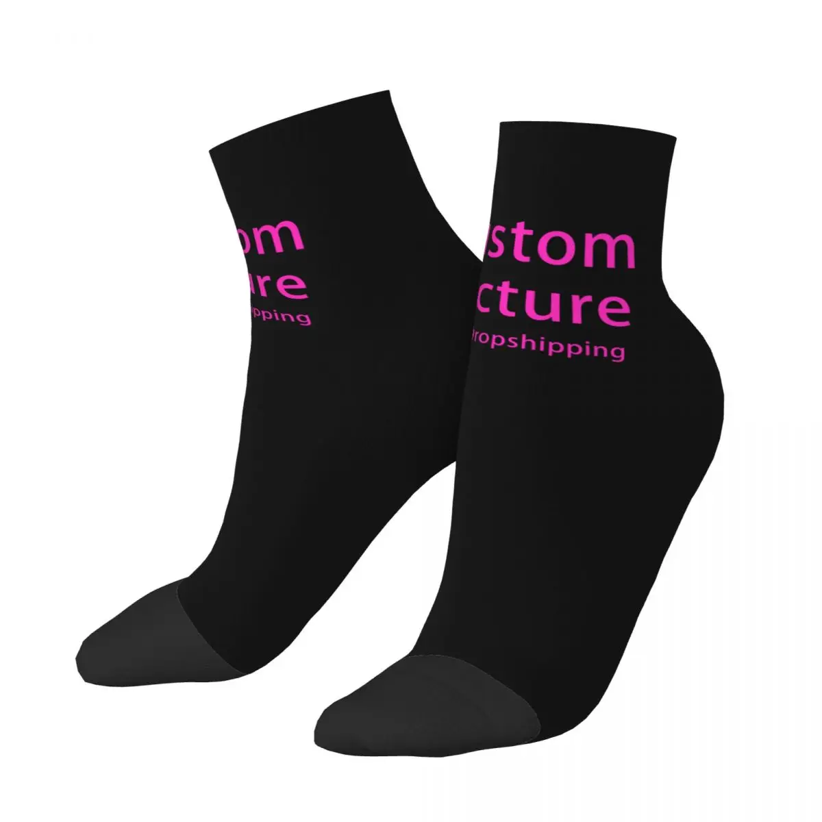 Cute Men's Personalized Custom Photo Logo Dress Socks Unisex Warm Breathbale 3D Print Customized DIY Print Crew Socks