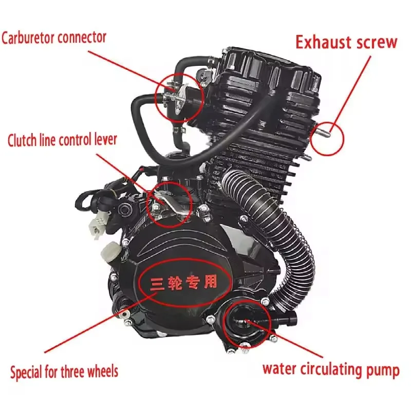 

High-quality Motorcycle Water-cooled Tricycle 200 Engine
